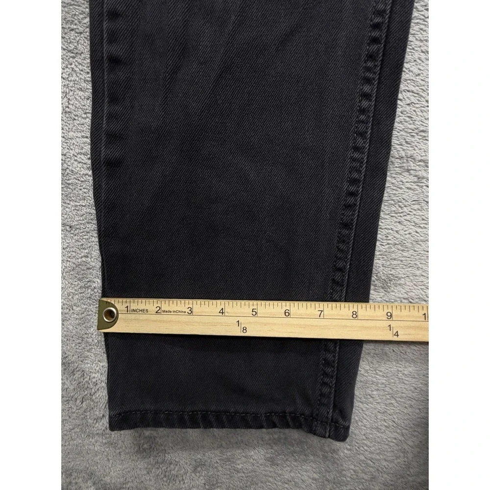 Levis 505 Jeans Mens Measured 35x31 Black Straight Leg 100% Cotton Denim‎ Casual